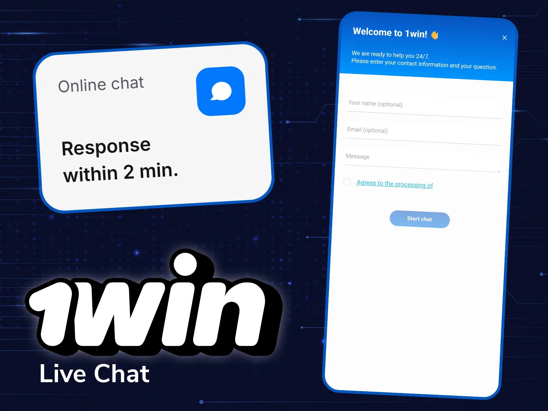 1win live chat for customer support