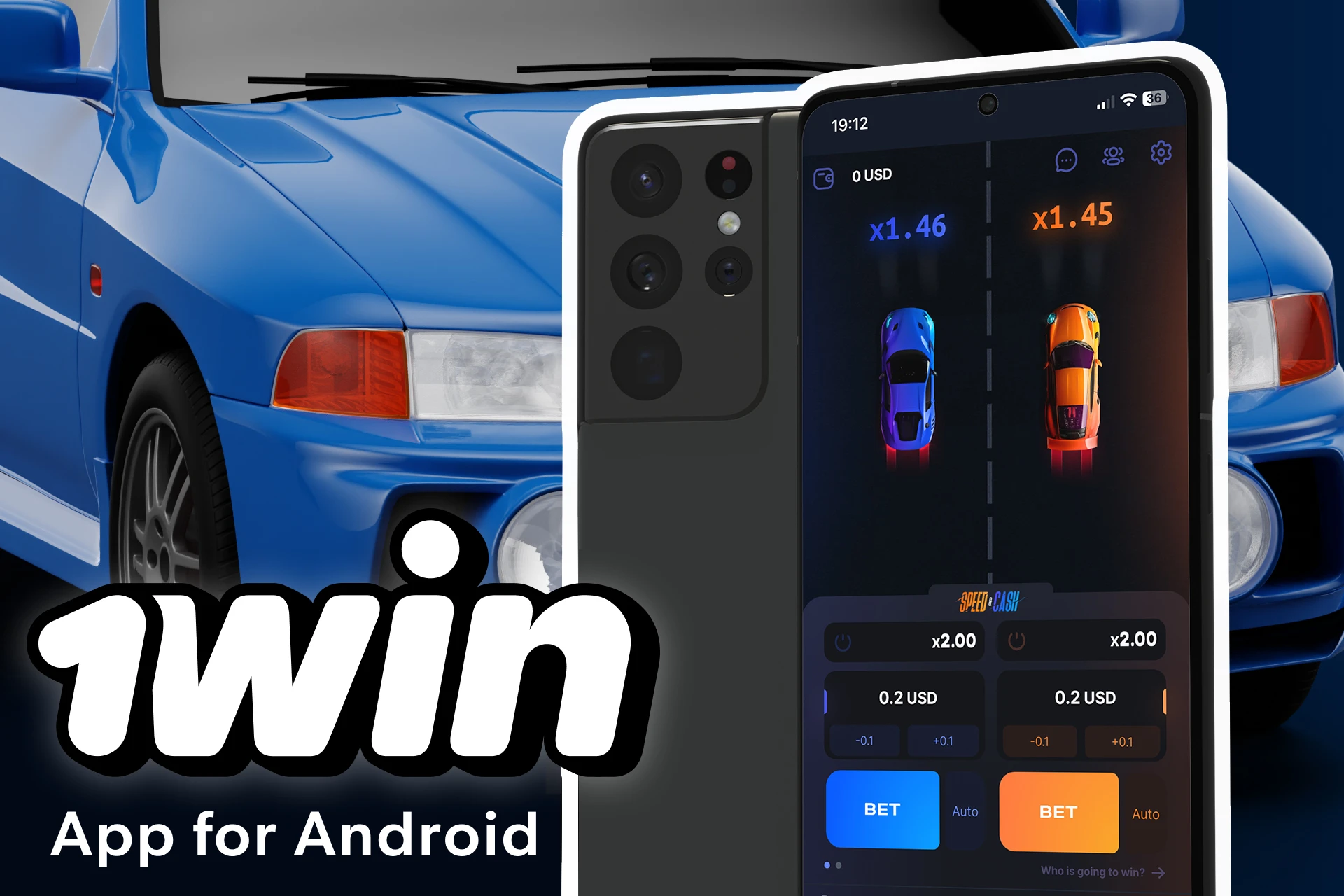 Open the 1win official website and download the Speed and Cash game in your smartphone.